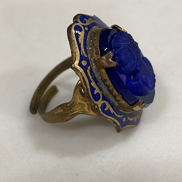 Blue cameo ring - Picture 6 of 6